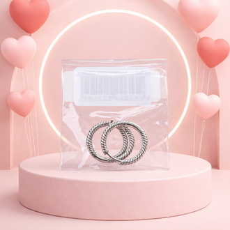 Arracadas moments charm hoop silver .925/ Arracada momentos charm de aro plata .925