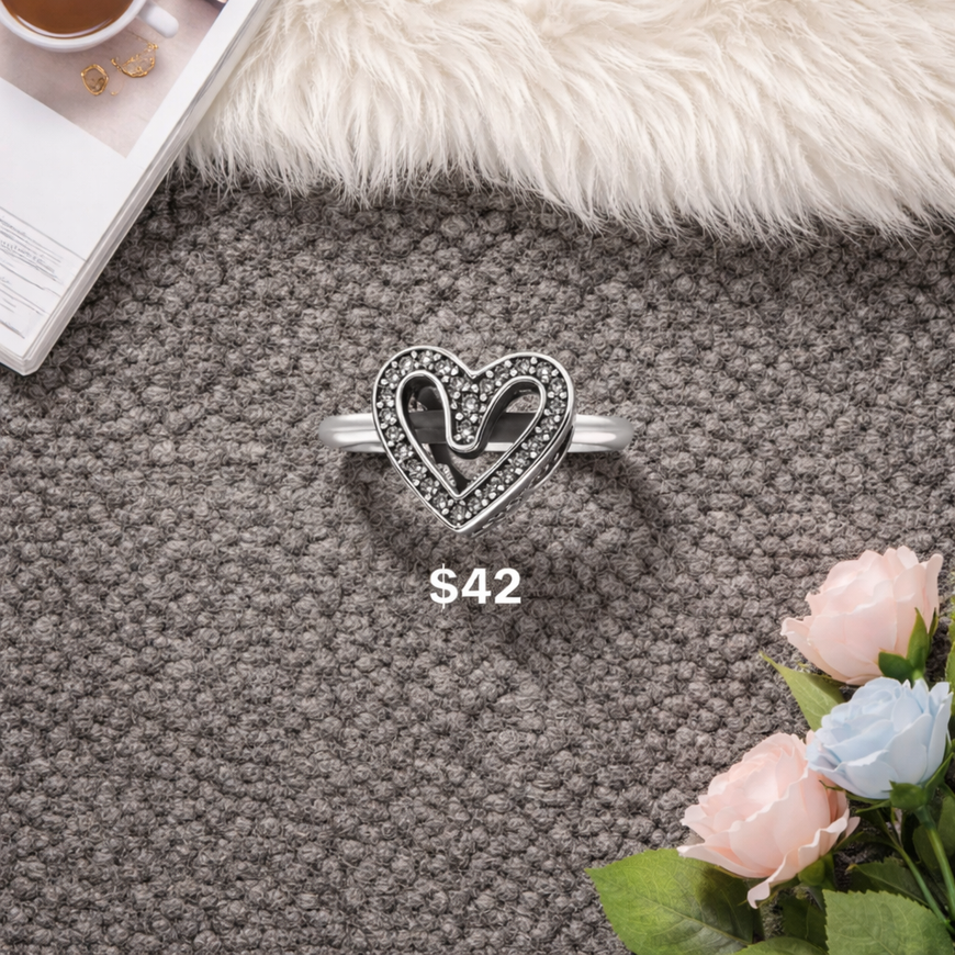 Charm heart shape