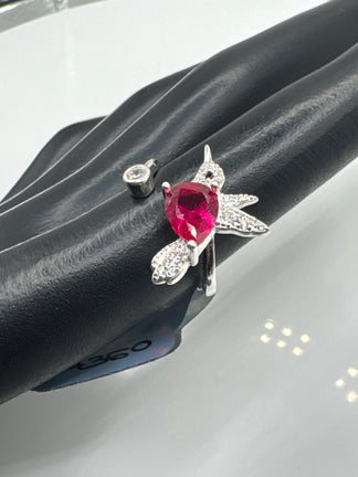 Ring/Anillo red hummingbird Silver .925