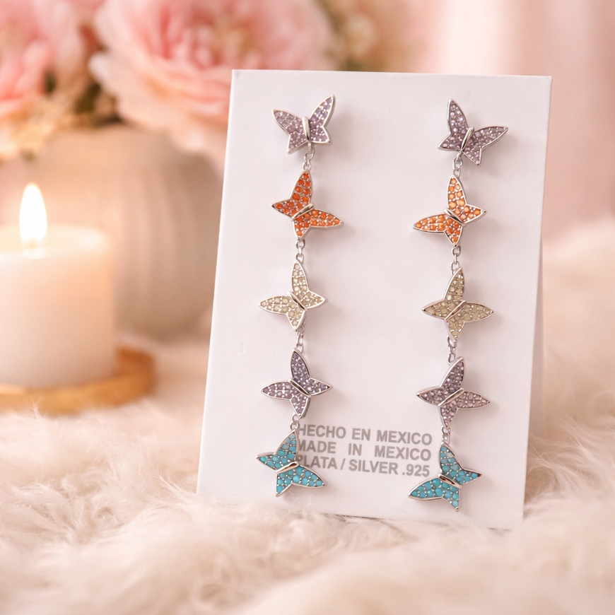 Arete Mariposa plata .925/Butterfly Earring silver .925