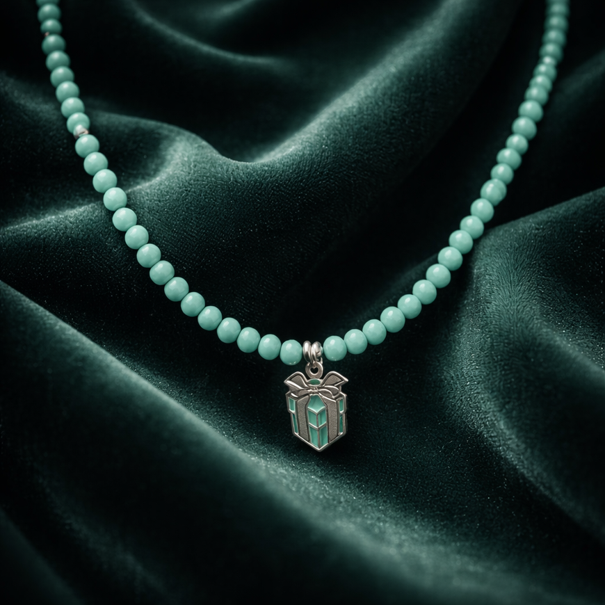 Collar Tiffany Regalo, color turquoise, Plata .925