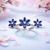Set of ring and earrings in Silver .925 with blue zircons