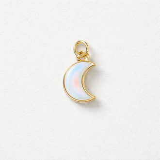 Charm Moon Sparkling double sided silver .925