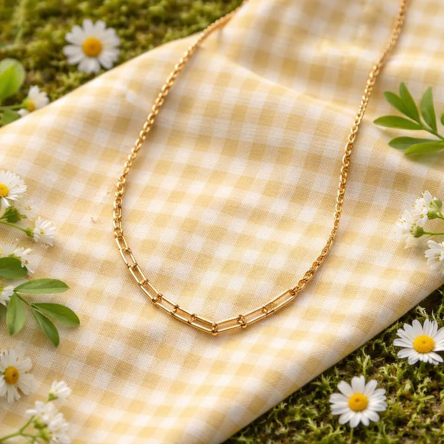 Cadena estilo torzal 45CM Oro 10K