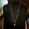 Gold Necklace with witch knot pendant 10K Gold