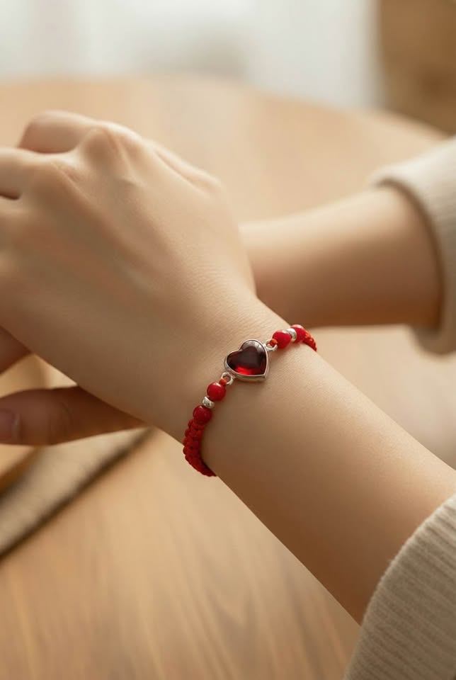 Cute Braided Heart Charm Bracelets made of Silver different colors