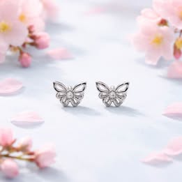 Butterfly stud Sterling Silver .925