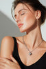 Silver Heart Pendant Mixed Chain Necklace made of Silver .925 Rhodium Plated