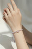 Cute Braided Heart Charm Bracelets made of Silver different colors