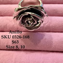 Silver Rose Ring Eletroformados Silver .925