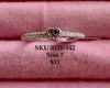 Ring heart shape with pink and white zircon in silver .925