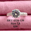 Solitary Ring Silver .925 with zircons