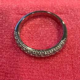 Sparkly Half Eternity Ring (Anillo Media Churumbela) Silver .925