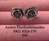 Silver Electroformed Rose Stud Earrings
