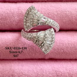 Silver Ring with Zircons silver .925