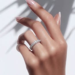 Sparkly Half Eternity Ring (Anillo Media Churumbela) Silver .925