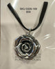Sterling Silver Rose Pendant Necklace electroformado