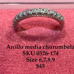 Sparkly Half Eternity Ring (Anillo Media Churumbela) Silver .925