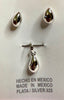 .925 Silver Teardrop Earrings and Pendant Set