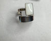 Silver ring with natural pearl stone made in Mexico Silver .925