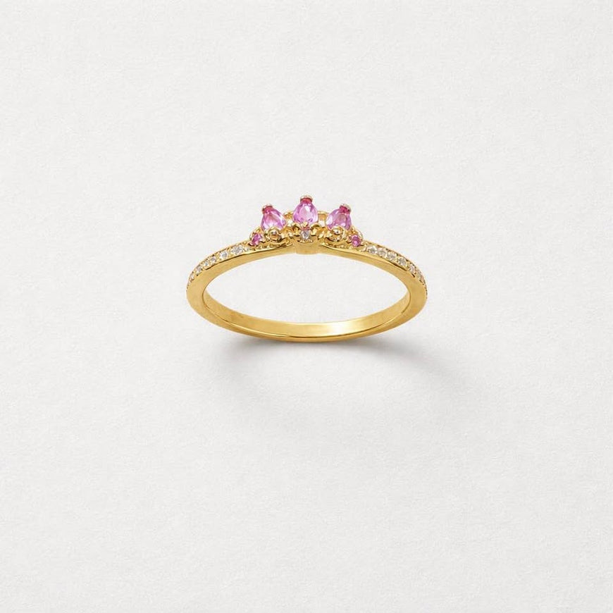Anillo Rapunzel en plata .925 con baño de oro