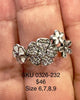 Sparkly Flower Ring made of Silver .925
