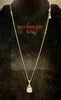 Necklace with teardrop crystal pendant made of Silver .925 and zircon
