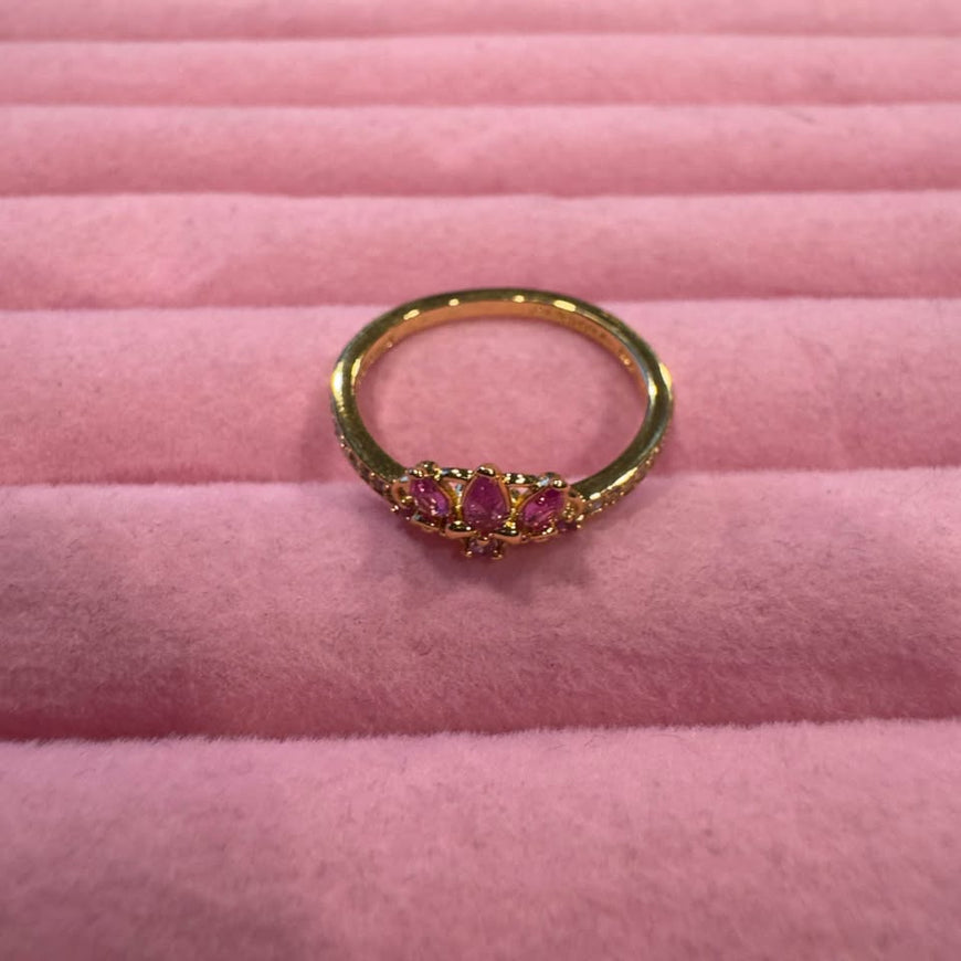 Anillo Rapunzel en plata .925 con baño de oro