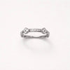 Silver clover ring with pearl silver .925