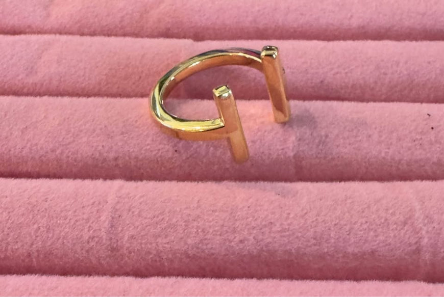 Anillo Ins Tiff en baño de oro plata .925