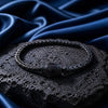 Pulsera ins Monaco chain con circonias negras 18CM/7” plata .925