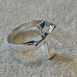 Silver Cross Design Ring Size 11, 12, 13