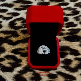 Silver Horse Head Horseshoe Ring