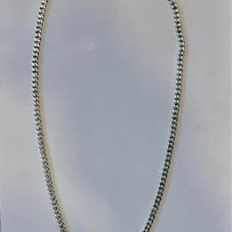 Silver Cuban Link Chain Necklace