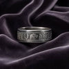 Silver good luck symbols spinner ring silver .925