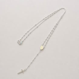 Silver Rosary Necklace