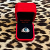 Silver Tone Ring Black Stone Silver .925.