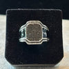Anillo para caballero con circonia negra talla 10 y 11