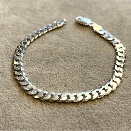 Silver chain bracelet