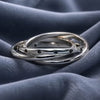 Silver Tone Multi-Band Ring with Small Stones