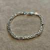 Sterling Silver Figaro Chain Bracelet Italy