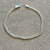 Silver tone chain bracelet