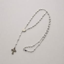 Silver Rosary Necklace