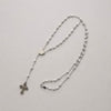 Silver Rosary Necklace