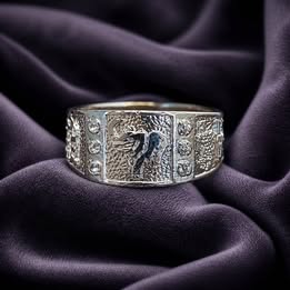 Silver color lucky elephant ring silver .925