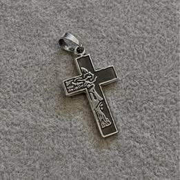 Silver Tone Crucifix Pendant Silver .925