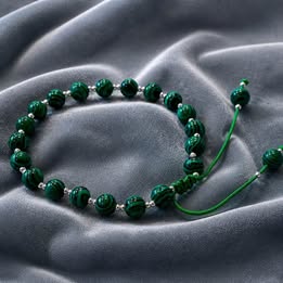 Malachite Style Green Bead Bracelet