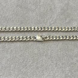 Silver Cuban Link Chain Necklace