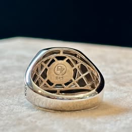 ANILLO DE CABALLO CON ONIX, talla 11, 12, 13
