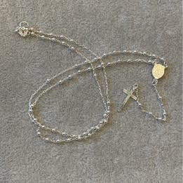 Silver Rosary Necklace